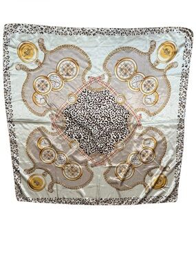 Nova check plaid Gold Chain & Pocket Watch Print Scarf Leopard